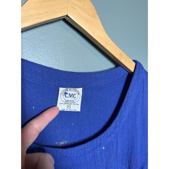 Color Me Cotton CMC Sleeveless MAxi Printed Painted Boho Dress Womens M - Picture 5 of 9